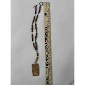 Picture Jasper Pendant Necklace With Unakite & Polychrome Jasper Beads Healing S